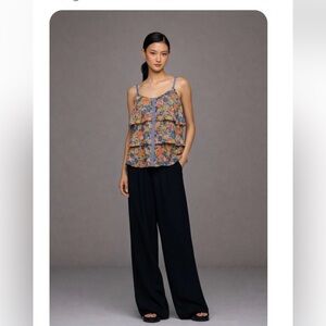 Anthropologie Tiered Floral Camisole Top
